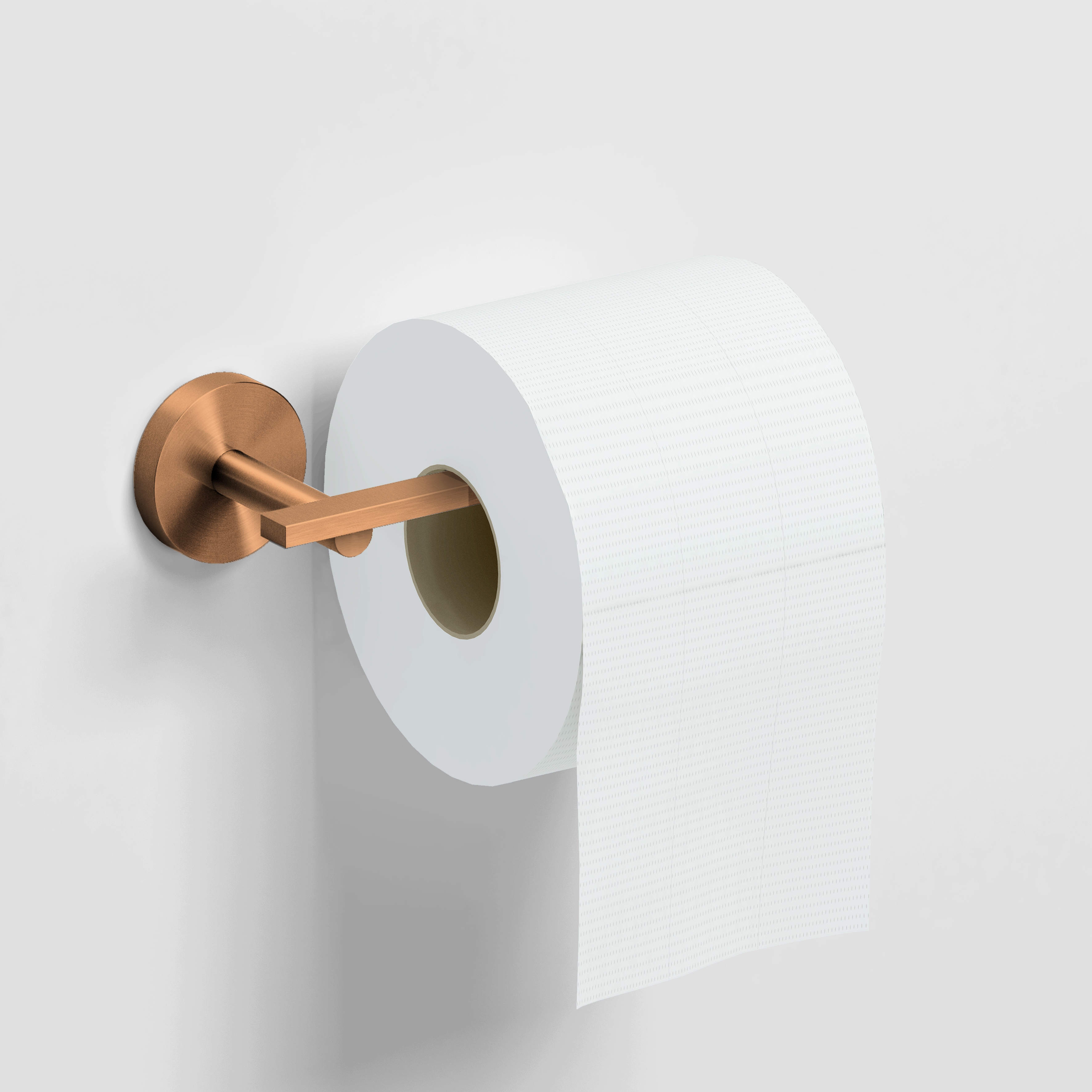 Clou Flat toiletrolhouder L-vorm, zonder klep, brons geborsteld PVD CL/09.02030.83